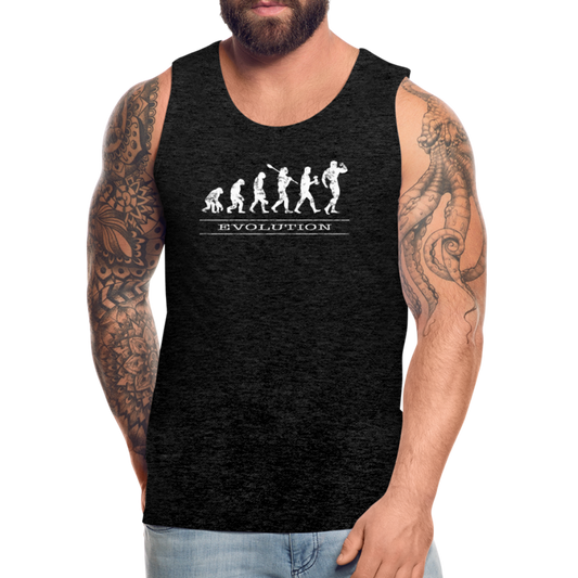STEPS OF EVOLUTION - Men’s Premium Tank - charcoal grey